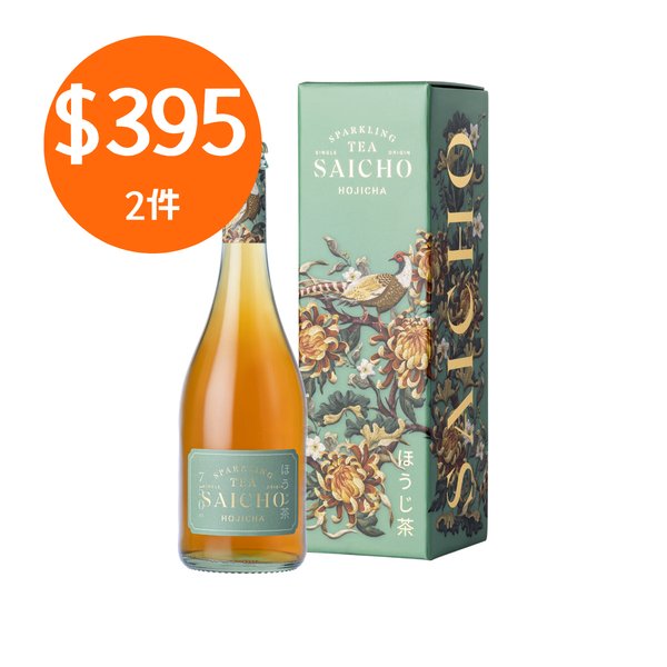 兩件$395 - SAICHO 禮盒裝氣泡茶 - 焙茶 750毫升