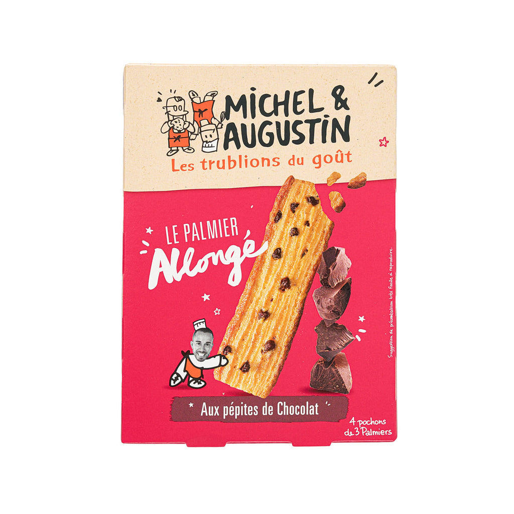 MICHEL & AUGUSTIN Puff Palmiers with Pure Butter and Chocolate Chips  (120g)