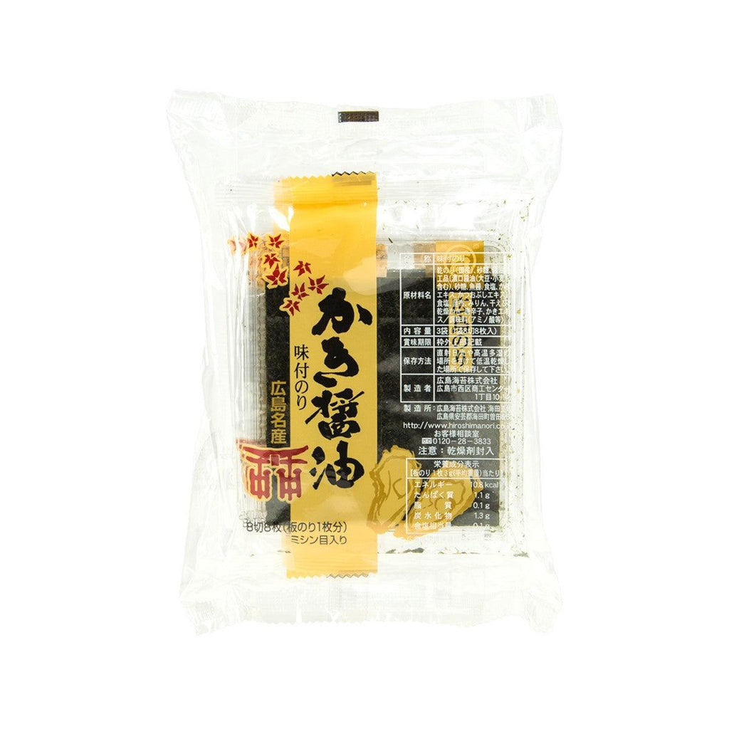 HIROSHIMA NORI Oyster Soy Sauce Seasoned Seaweed  (3packs)