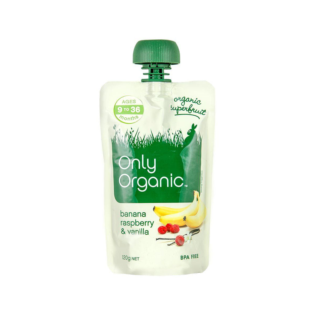 Only 有機香蕉、覆盆子和香草 [9-36 個月](120g)