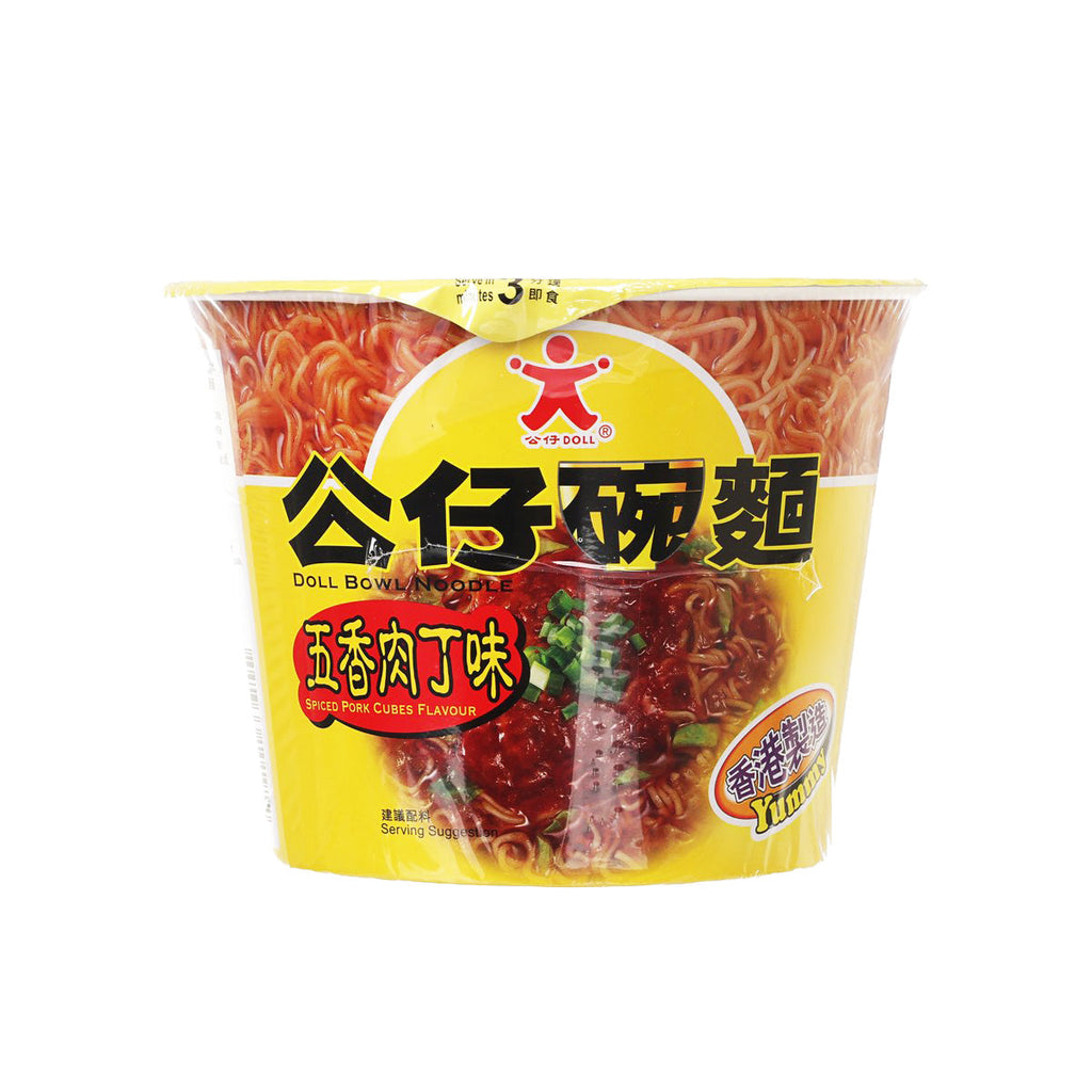 DOLL Bowl Noodle - Spiced Pork Cubes Flavour  (104g)