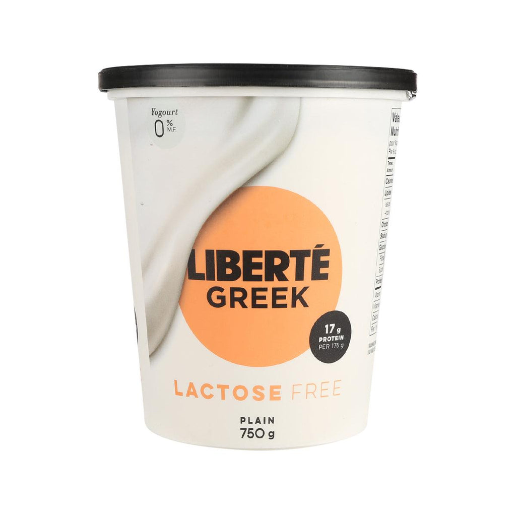 Liberte 無乳糖原味希臘優格 - 0% 乳脂（750 克）