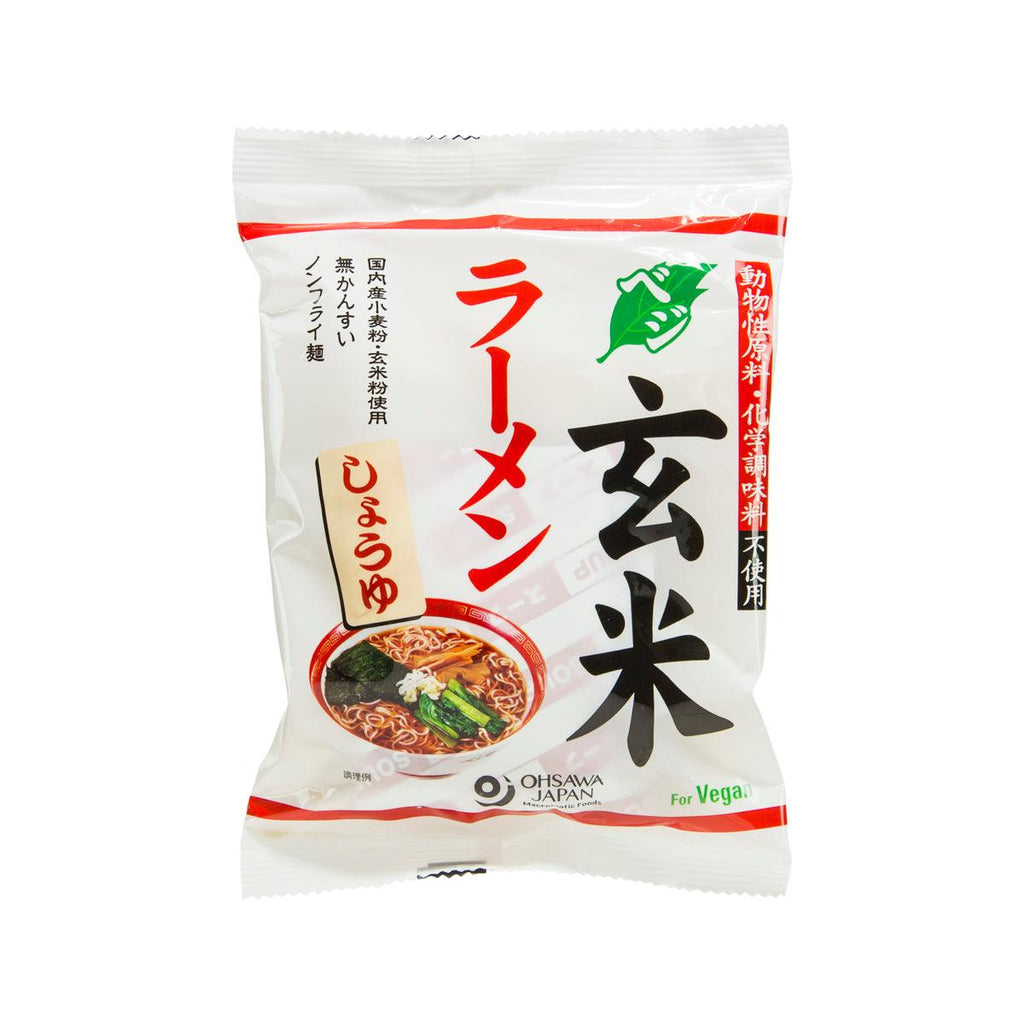 OHSAWA JAPAN 即食素食無添加化學調味料玄米拉麵 - 醬油湯  (112g)