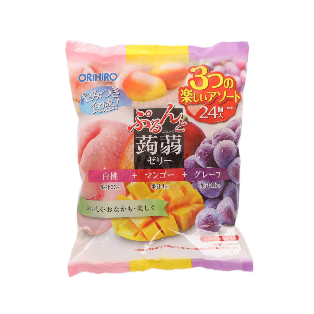ORIHIRO 蒟蒻啫喱 - 桃, 芒果及提子  (24pcs)