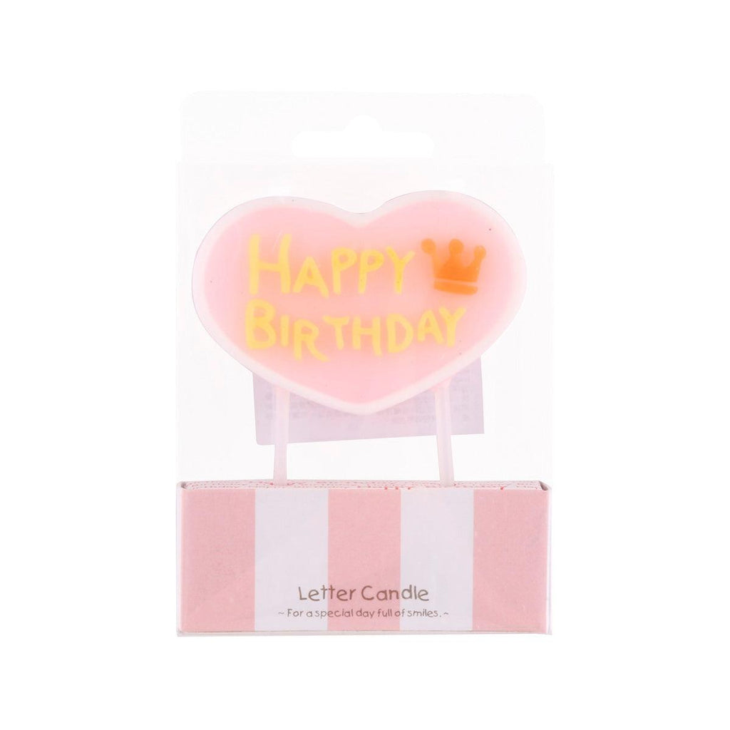 CUXCO 生日快樂字母蠟燭 - 粉紅色