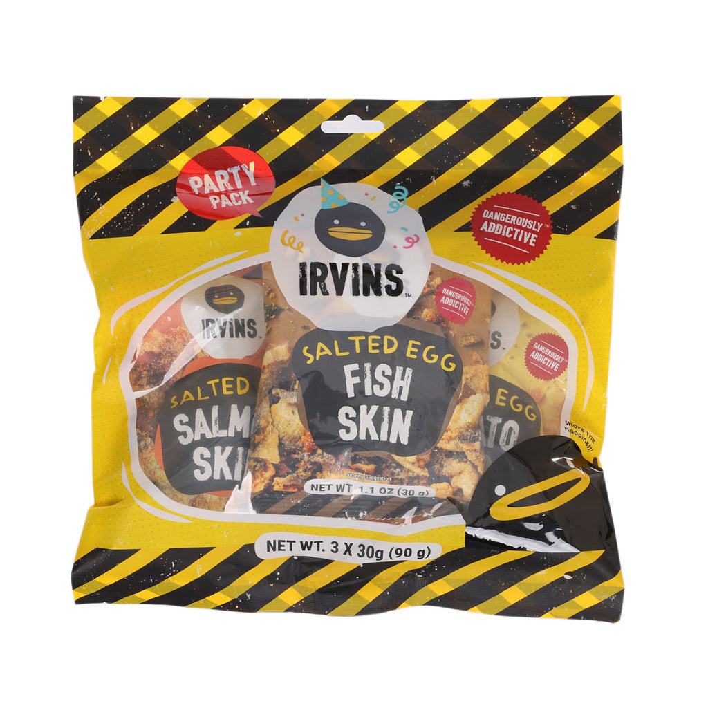 IRVINS Party Set - Salted Egg Fish Skin & Potato Chips & Salmon Skin  (90g)