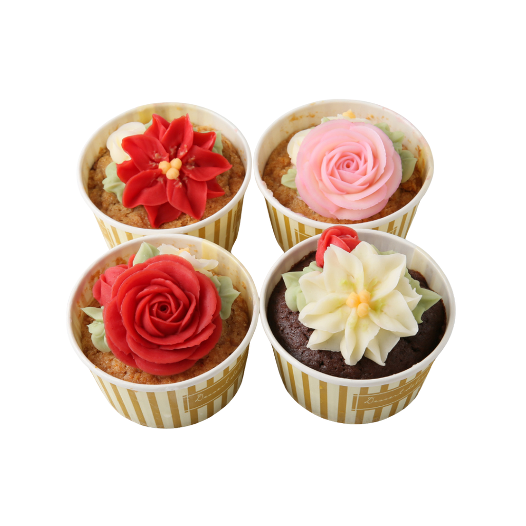 FLOWERPICNIC Flower Cupcake Box  (4 x 115g)