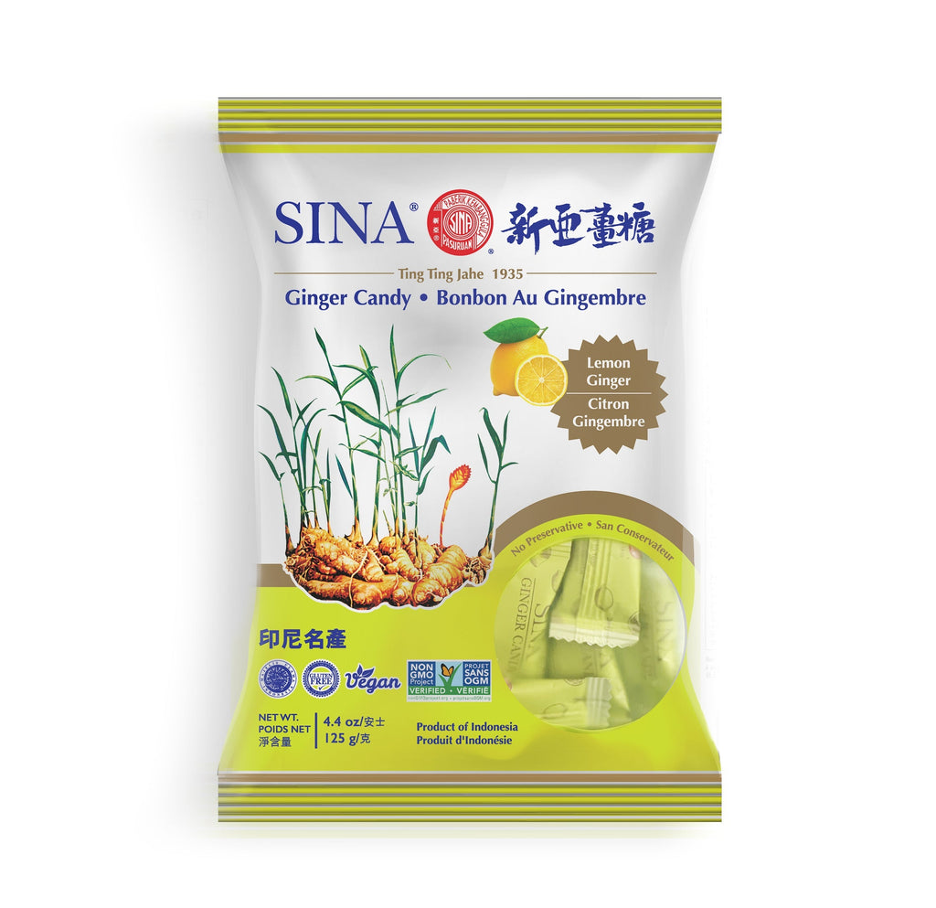 SINA GINGER Ginger Candy - Lemon  (125g)